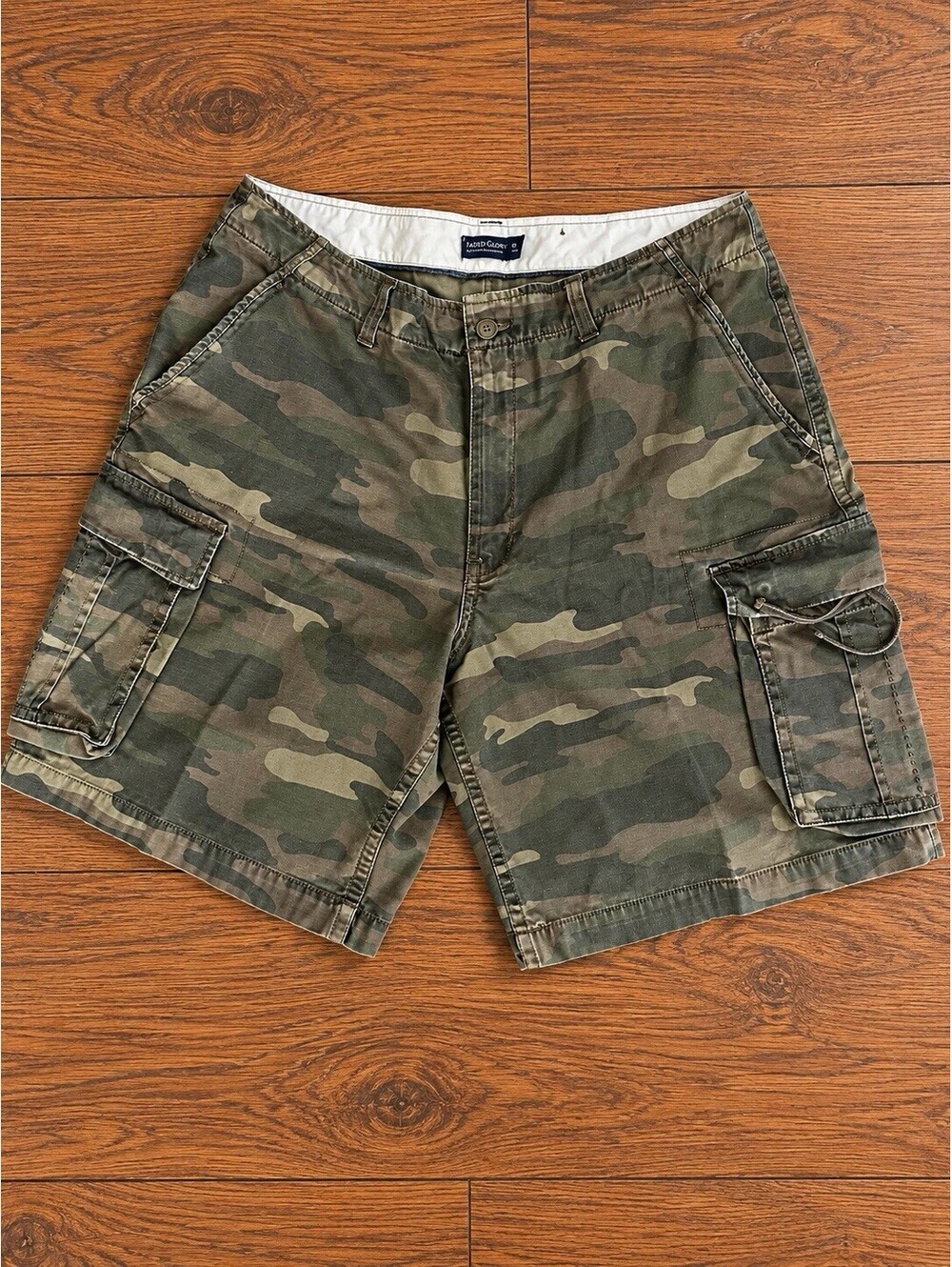 Men's Camouflage Cotton Canvas Cargo Shorts Cargo Pockets Size 40
